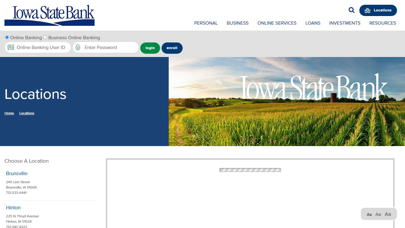 Iowa State Bank Offices & ATMs | Iowa State Bank